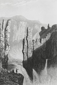 Wilberforce Falls szacowany na 250 stóp wysokości, 1823